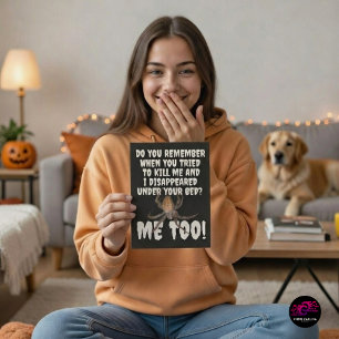 Tarjeta Halloween de la venganza de una araña