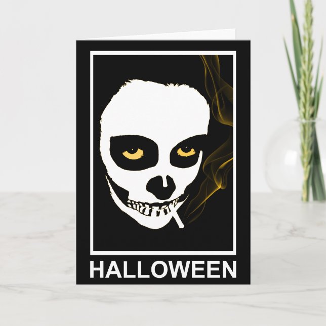 Tarjeta halloween de muerte intoxicante (Anverso)