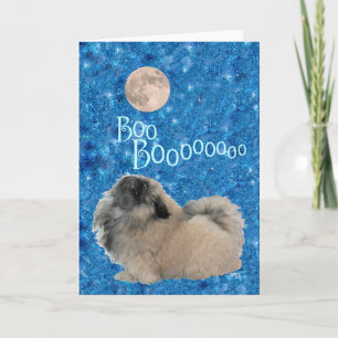 Tarjeta Halloween de Pekingese
