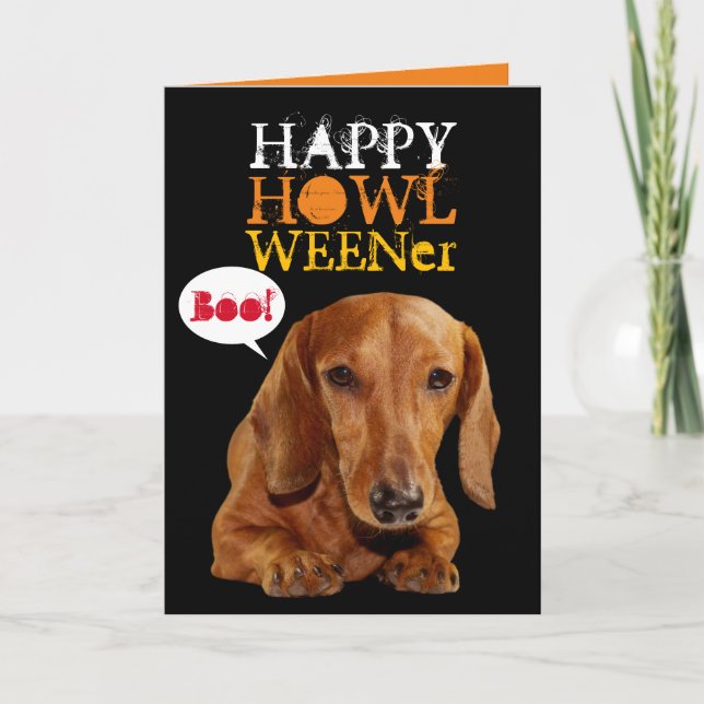 Tarjeta Halloween de Perro de Halloween de Alumno Feliz (Anverso)