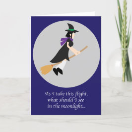 Tarjeta Halloween de Punny Witch
