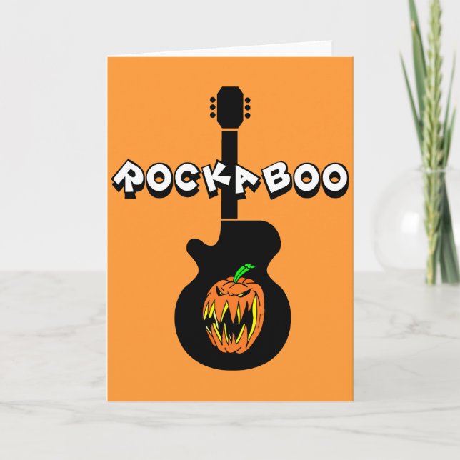 Tarjeta Halloween de rock divertido (Anverso)