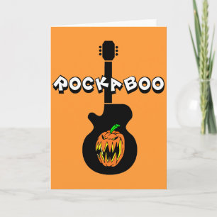 Tarjeta Halloween de rock divertido