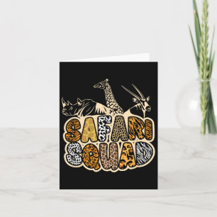 Tarjeta Halloween de Safari Squad Africano