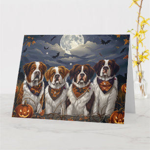Tarjeta Halloween de San Bernard