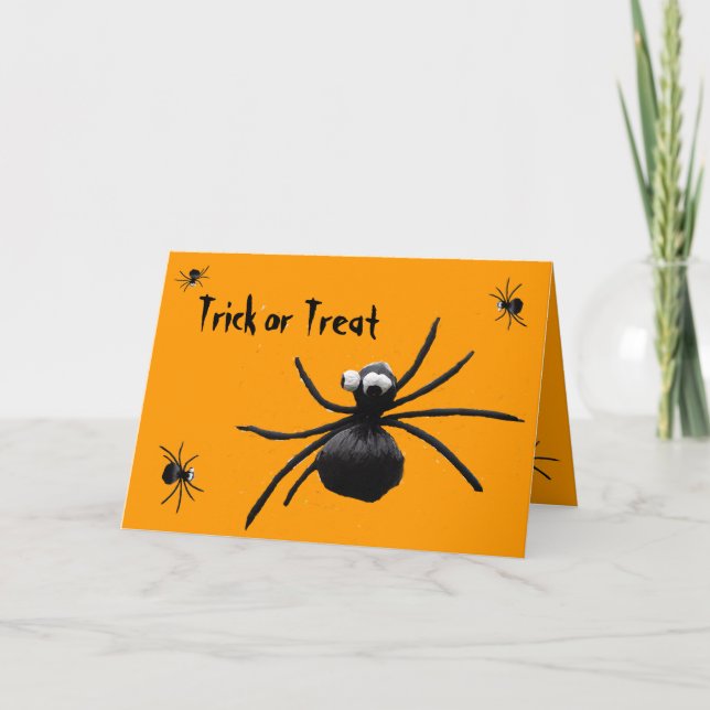 Tarjeta Halloween de Spiders (Anverso)