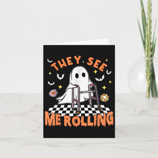Tarjeta Halloween de Terapia Física Me Ven Rolling Spo (Anverso)