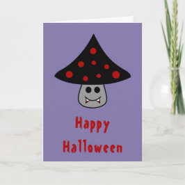 Tarjeta Halloween de vampiros hongos