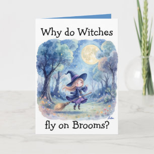 Tarjeta Halloween del Chiste infantil "Bruja bailarina"