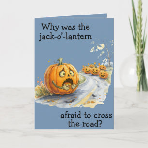 Tarjeta Halloween del Chiste infantil "Jack asustado"
