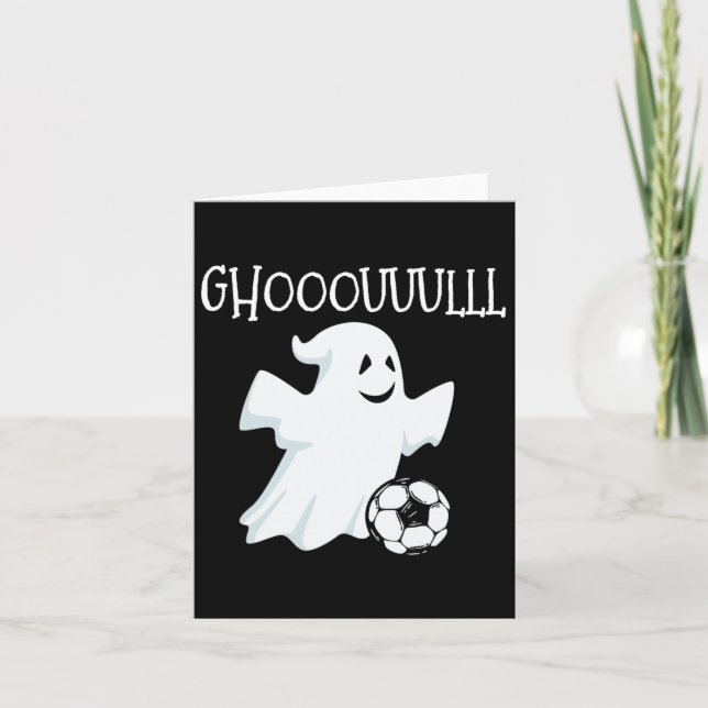 Tarjeta Halloween del Fútbol Fantasma (Anverso)