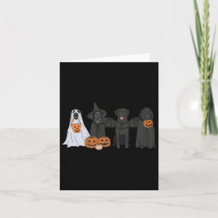 Tarjeta Halloween del Labrador Negro