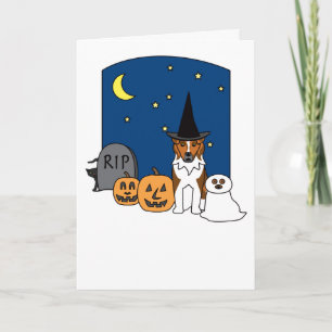 Tarjeta Halloween del Pastor Australiano