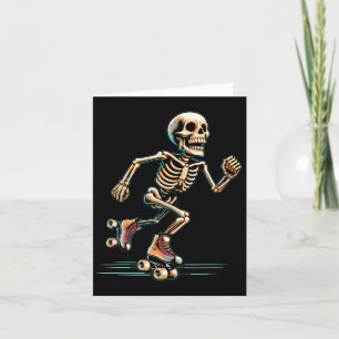 Tarjeta Halloween del patinaje sobre patinaje sobre ruedas