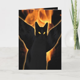 Tarjeta Halloween Demon Cat Card