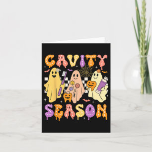 Tarjeta Halloween Dentity Cavity Season Dental Women