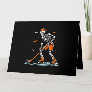 Tarjeta Halloween divertida Halloween de hockey sobre hiel