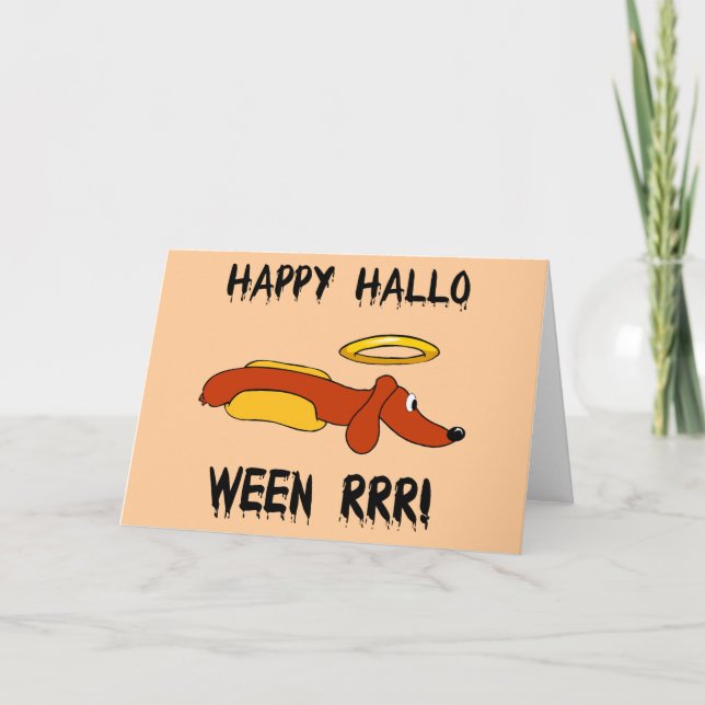 Tarjeta Halloween divertido (Anverso)