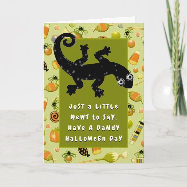 Tarjeta Halloween divertido (Anverso)