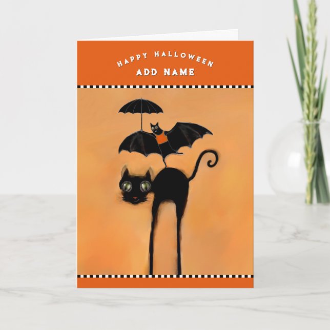 Tarjeta Halloween divertido (Anverso)