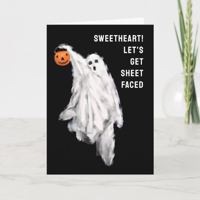 Tarjeta Halloween divertido (Anverso)