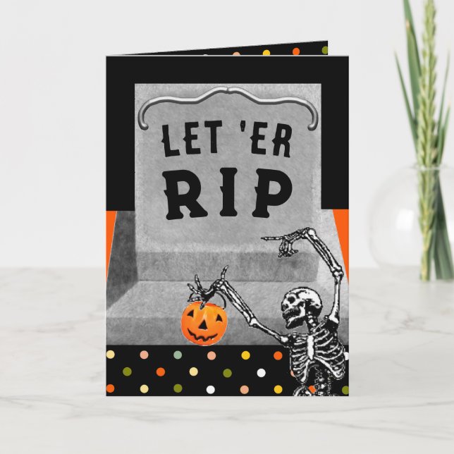 Tarjeta Halloween divertido (Anverso)