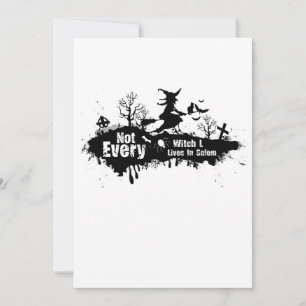 Tarjeta Halloween divertido no cada bruja vive