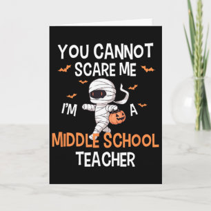 Tarjeta Halloween divertido no puede asustarme soy de secu