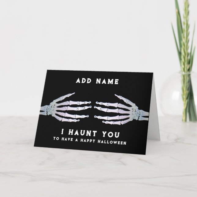 Tarjeta Halloween Divertido Personalizado (Anverso)