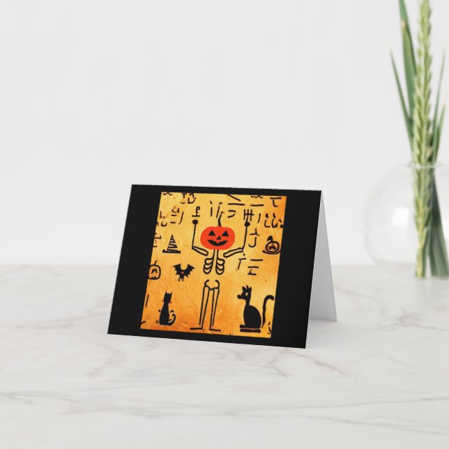 Tarjeta Halloween egipcio 4 (Anverso)