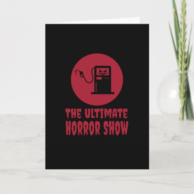 Tarjeta Halloween - El espectáculo de terror más important (Anverso)