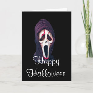 Tarjeta Halloween el grito asustadizo