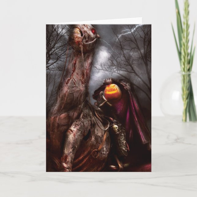 Tarjeta Halloween - el jinete sin cabeza (Anverso)