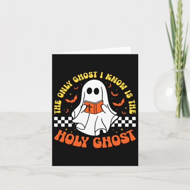 Tarjeta Halloween El Único Fantasma Que Conozco Es El Espí (Anverso)