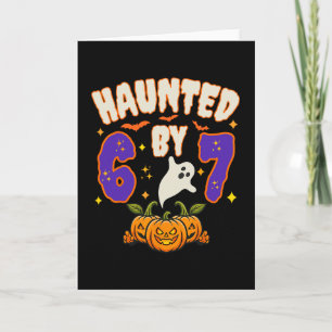 Tarjeta Halloween Embrujado 67 Número 67 Seis Siete Meme D