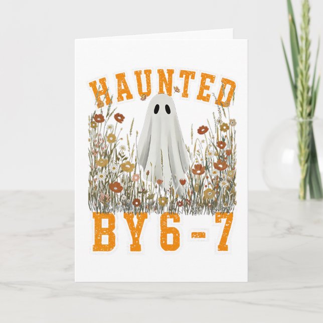 Tarjeta Halloween Embrujado 67 Seis Siete Meme 1 (26)  (Anverso)
