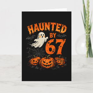Tarjeta Halloween Embrujado Seis Siete Número Gen Alpha Je