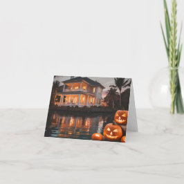 Tarjeta Halloween en el agua en Florida - Blank Notecard