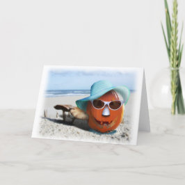 Tarjeta Halloween En La Playa