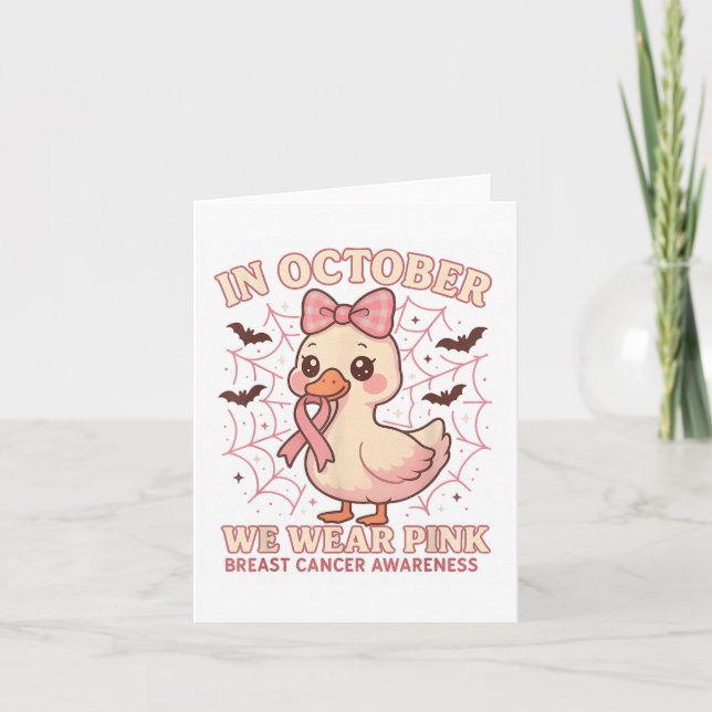 Tarjeta Halloween En Octubre Usamos El Cáncer De Mama Nk A (Anverso)