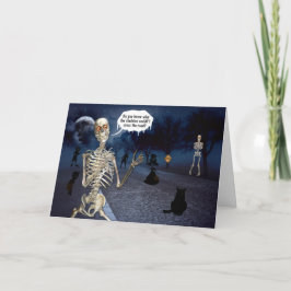 Tarjeta Halloween en Skeleton es una curiosa travesía por 
