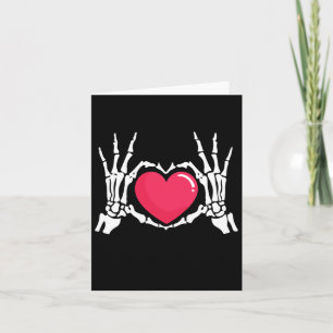 Tarjeta Halloween en Skeleton Hand Heart