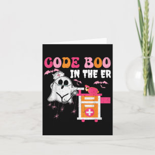 Tarjeta Halloween Er Costume Code Boo En El Equipo De Enfe