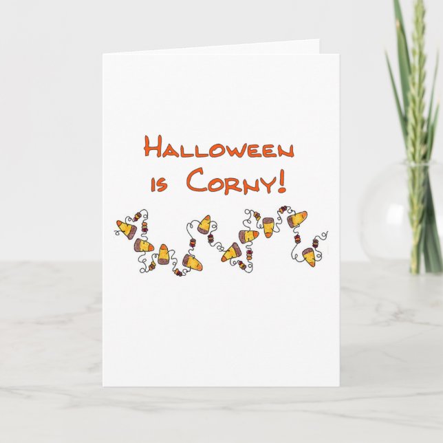 Tarjeta Halloween es Corny (Anverso)