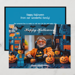 Tarjeta Halloween es el "ladrillo o truco"