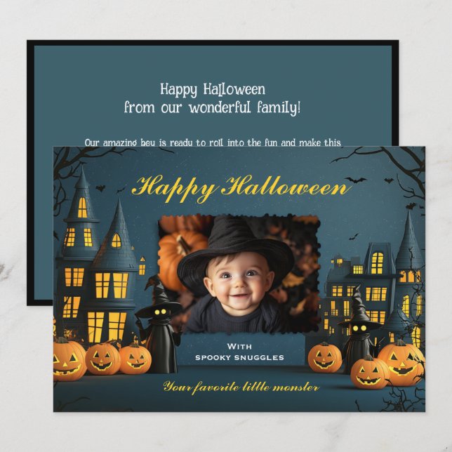 Tarjeta Halloween es el pequeño obstáculo (Anverso / Reverso)