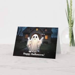 Tarjeta Halloween es lindo y gracioso de nuestra casa a la