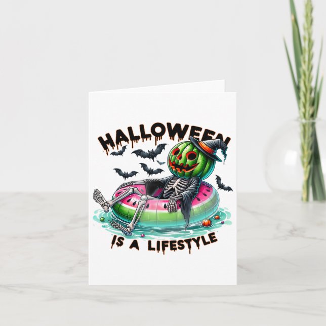 Tarjeta Halloween Es Un Fantasma De Estilo De Vida Summerw (Anverso)