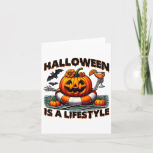 Tarjeta Halloween Es Un Halloween De Estilo De Vida Fantas