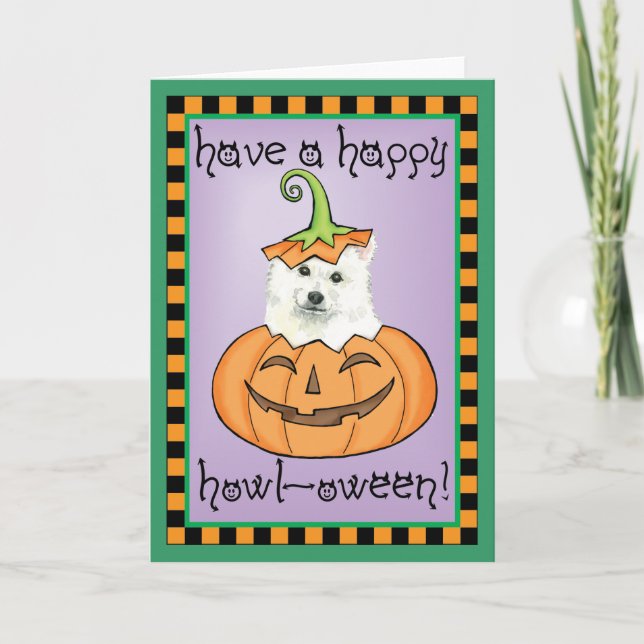 Tarjeta Halloween Eskie (Anverso)